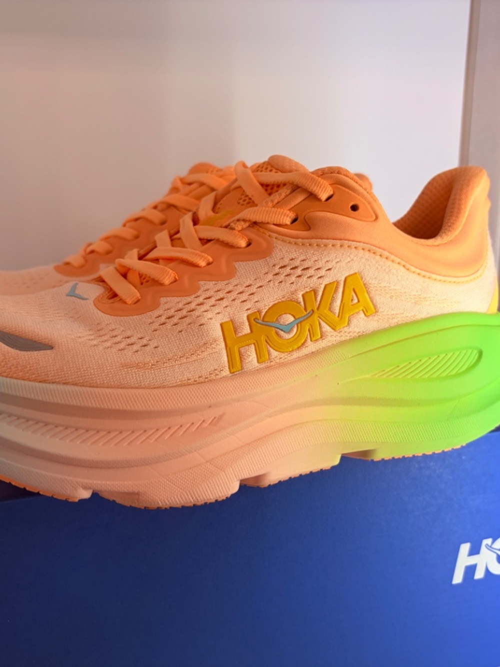Hoka Bondi 9 Wide Women's 9.5 Running Shoes Vanilla Birch 1162014 - Picture 5 of 6